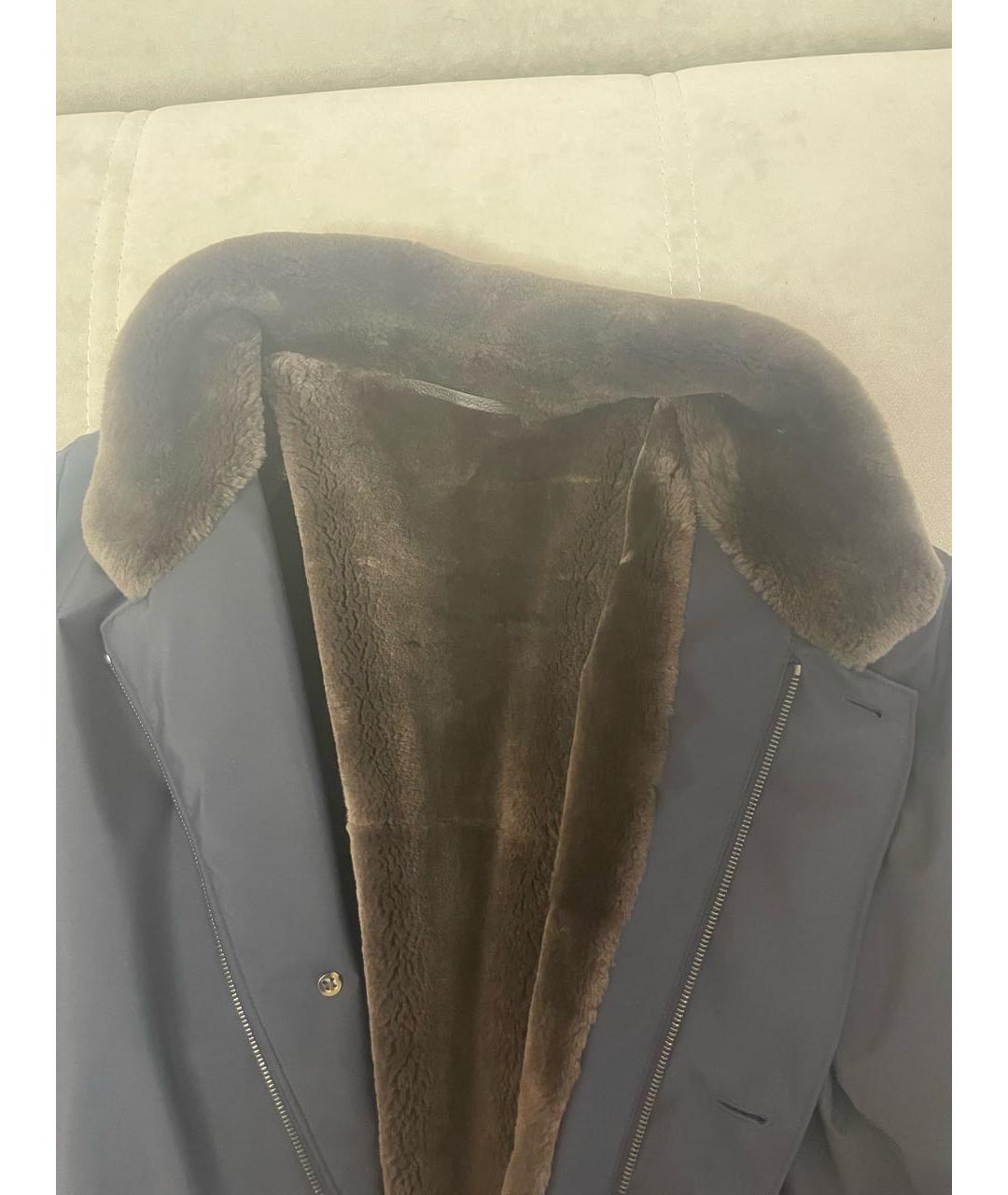 LORO PIANA Темно-синяя меховая куртка, фото 3