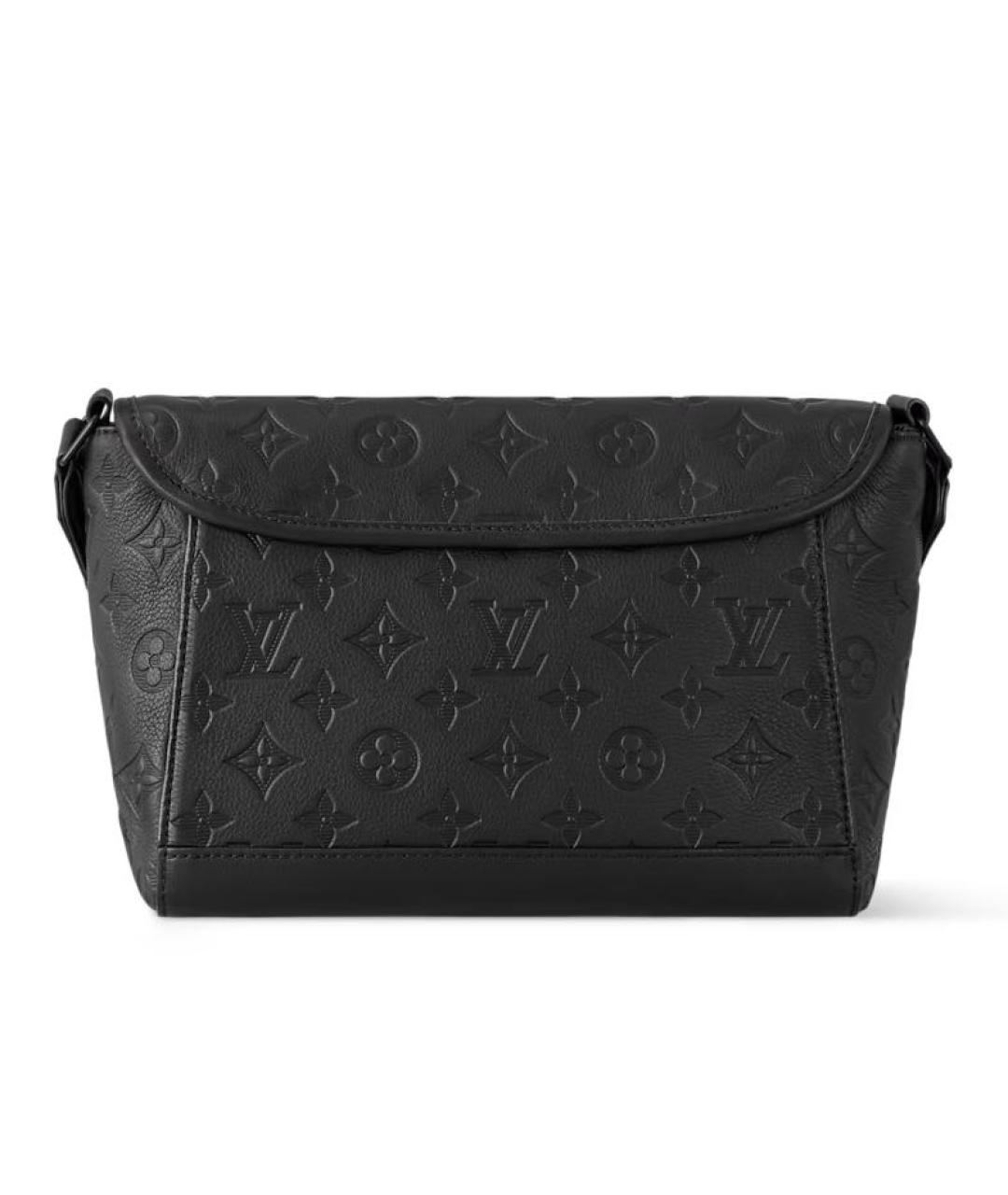 LOUIS VUITTON Черная кожаная сумка на плечо, фото 5