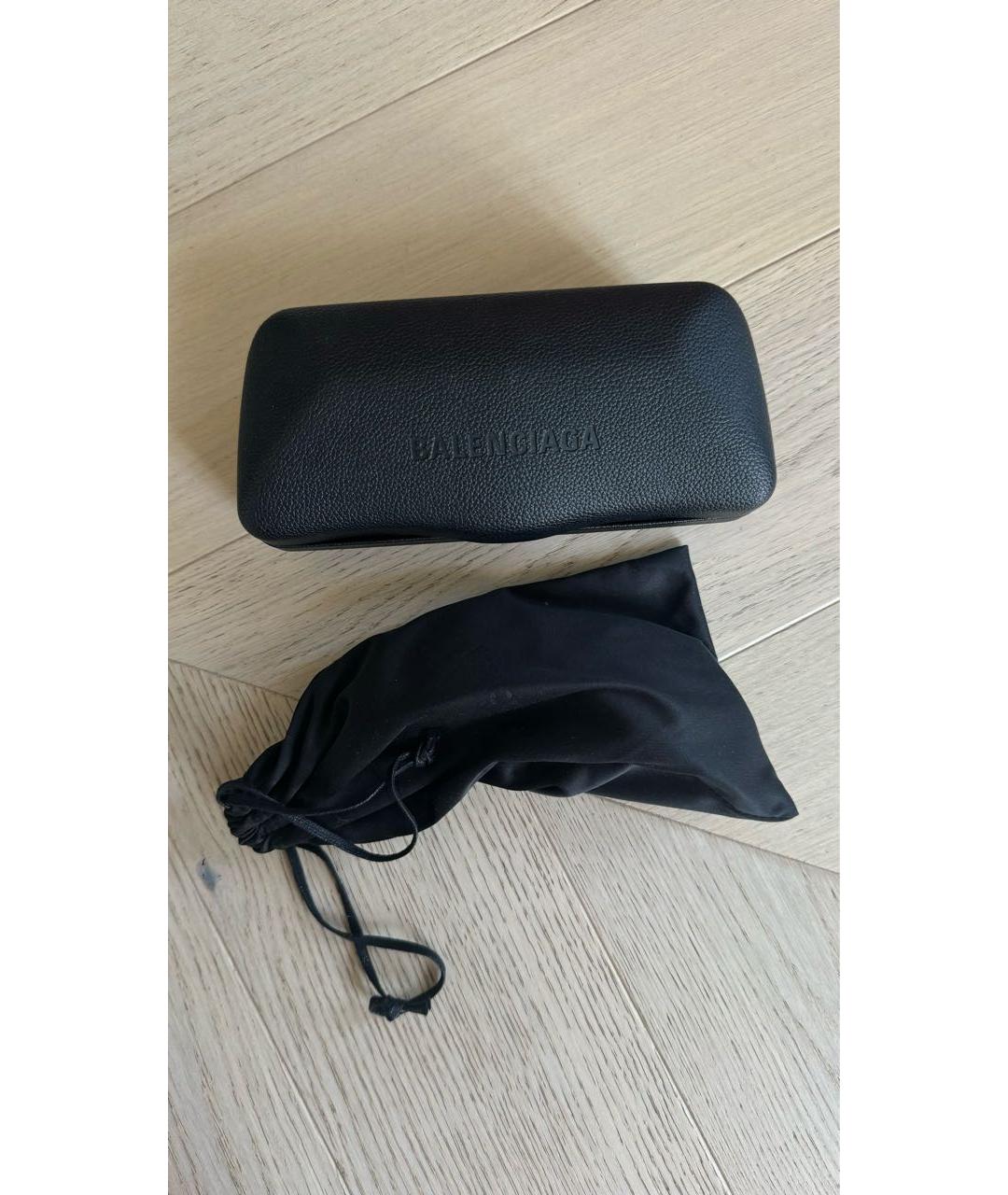 BALENCIAGA Черные пластиковые солнцезащитные очки, фото 4