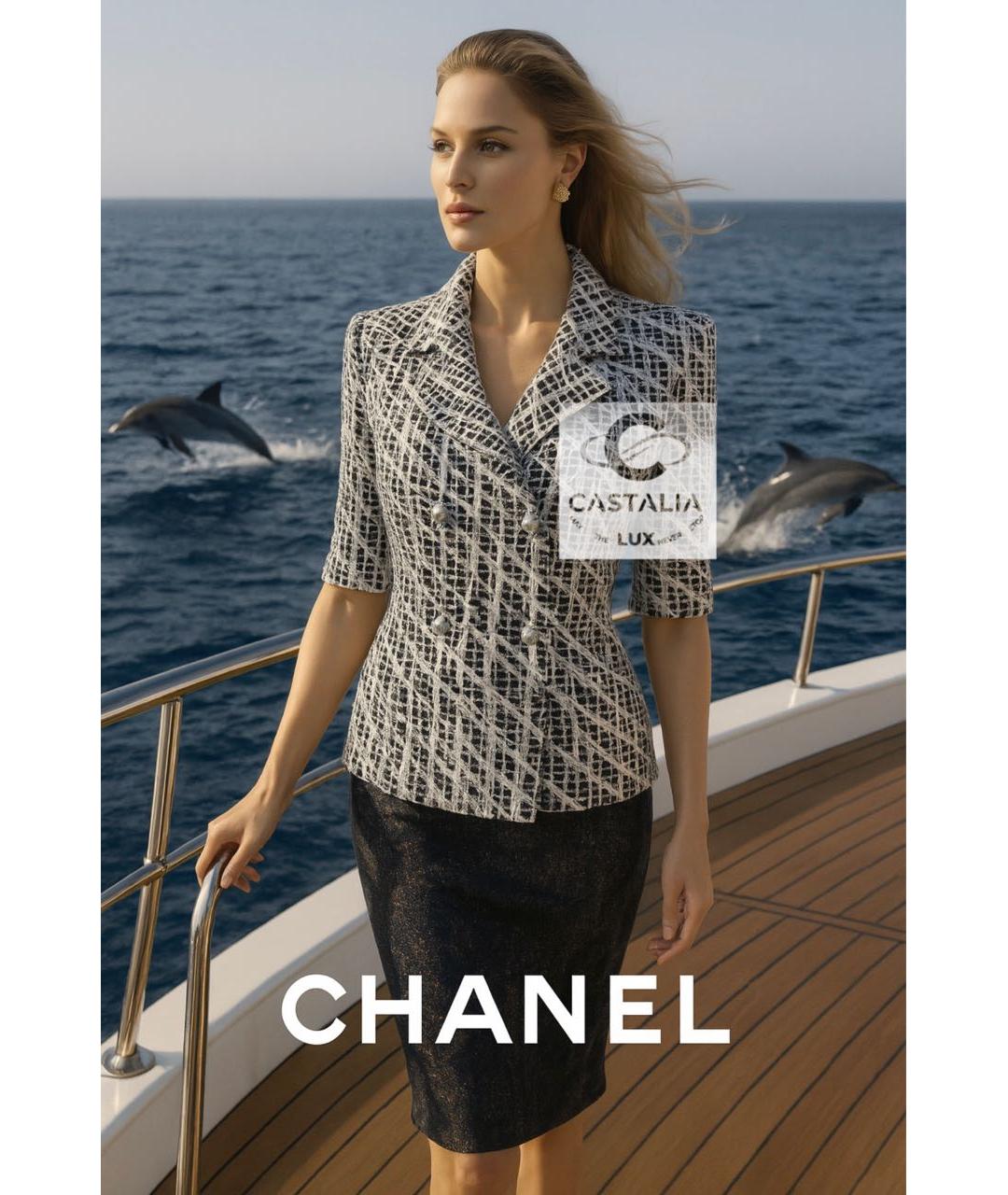 CHANEL Твидовый жакет/пиджак, фото 2