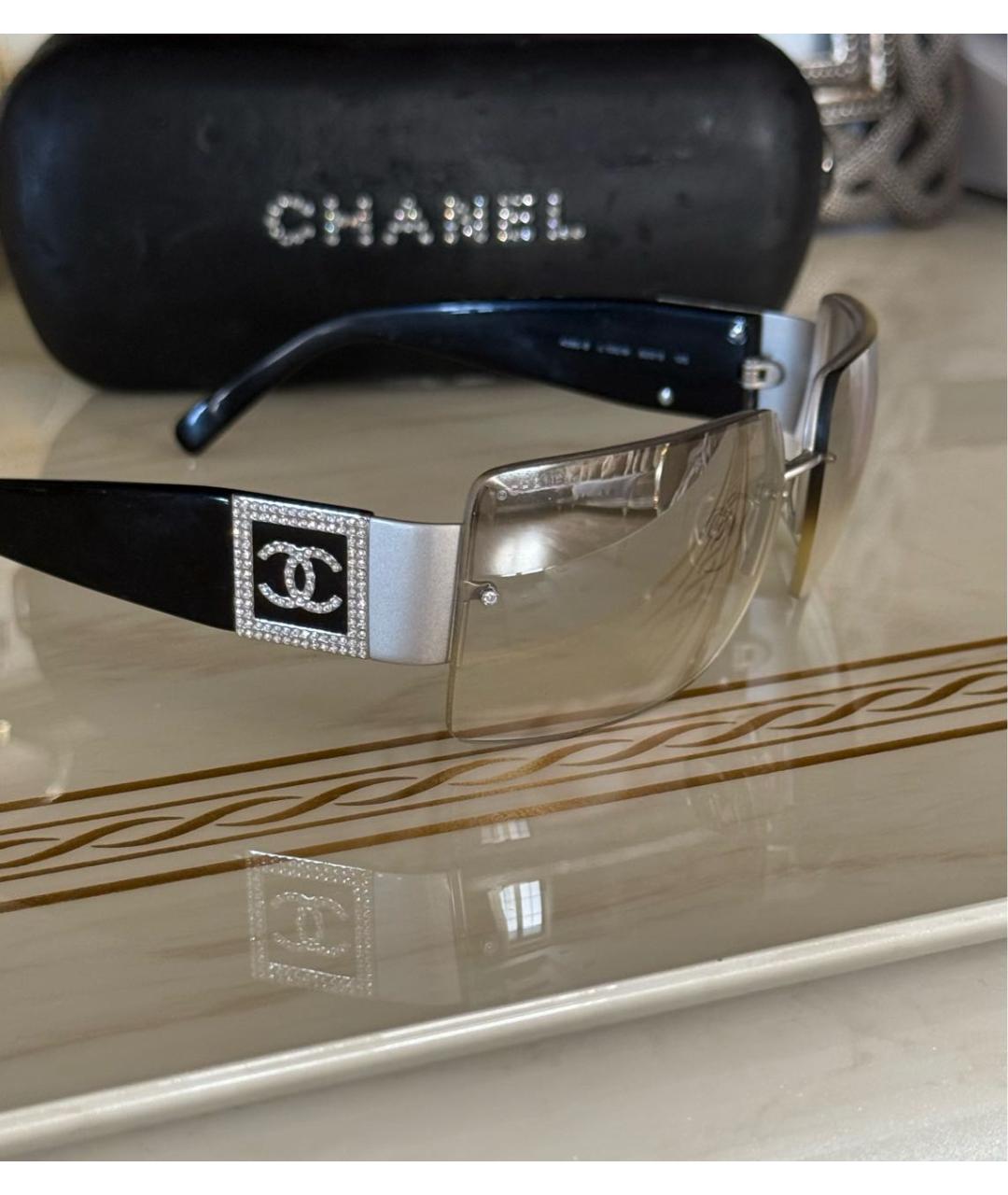 CHANEL Серые металлические солнцезащитные очки, фото 2
