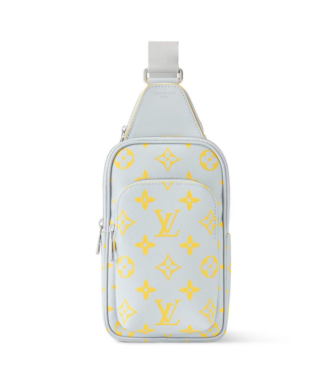 LOUIS VUITTON Серая кожаная сумка на плечо, фото 3