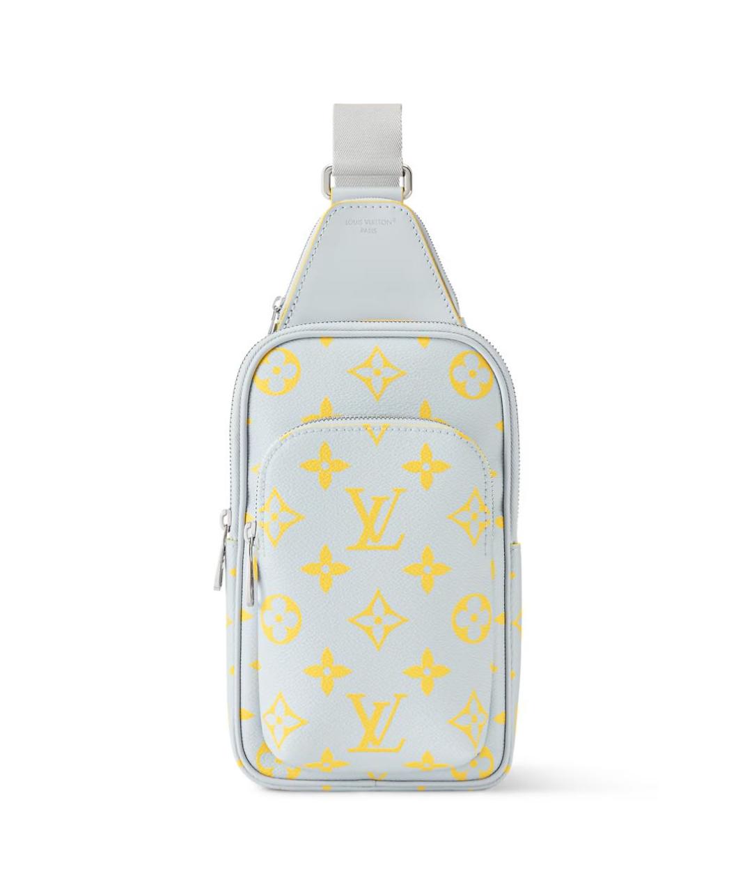 LOUIS VUITTON Серая кожаная сумка на плечо, фото 2