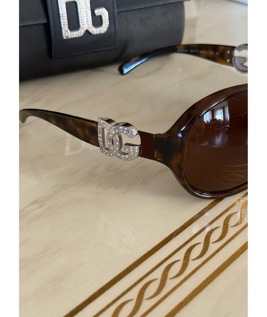 DOLCE&GABBANA Черные пластиковые солнцезащитные очки, фото 3