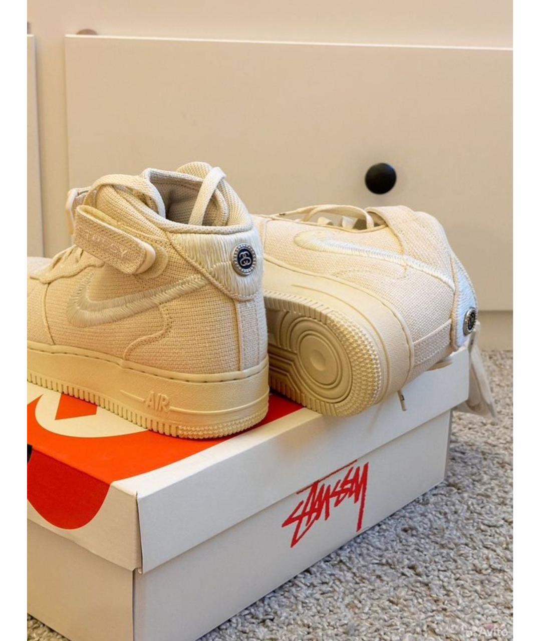 NIKE Бежевые текстильные кроссовки, фото 7