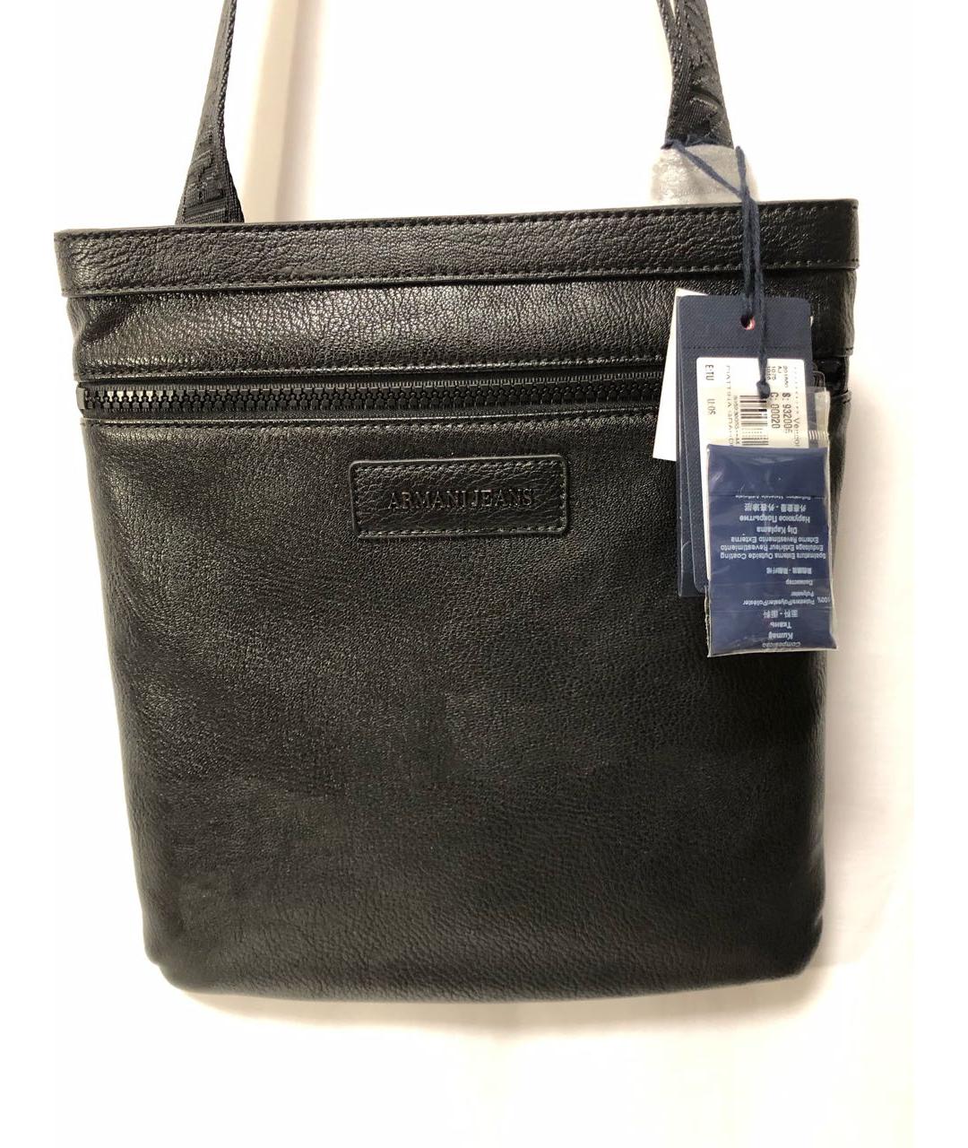 ARMANI JEANS Черная сумка на плечо из искусственной кожи, фото 2