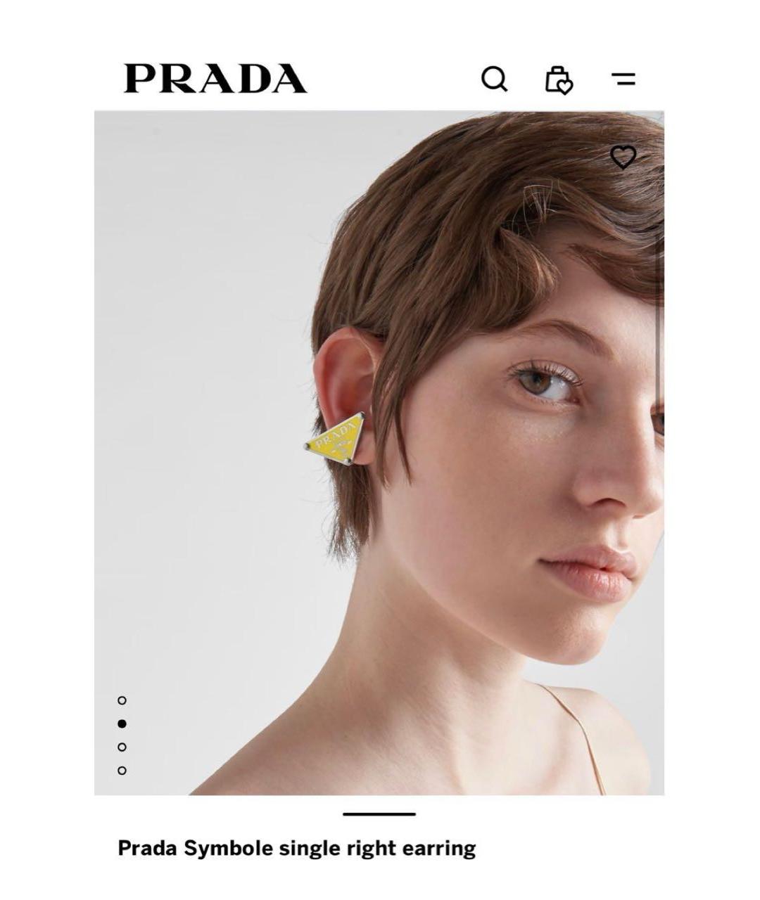 PRADA Розовые металлические клипсы, фото 4