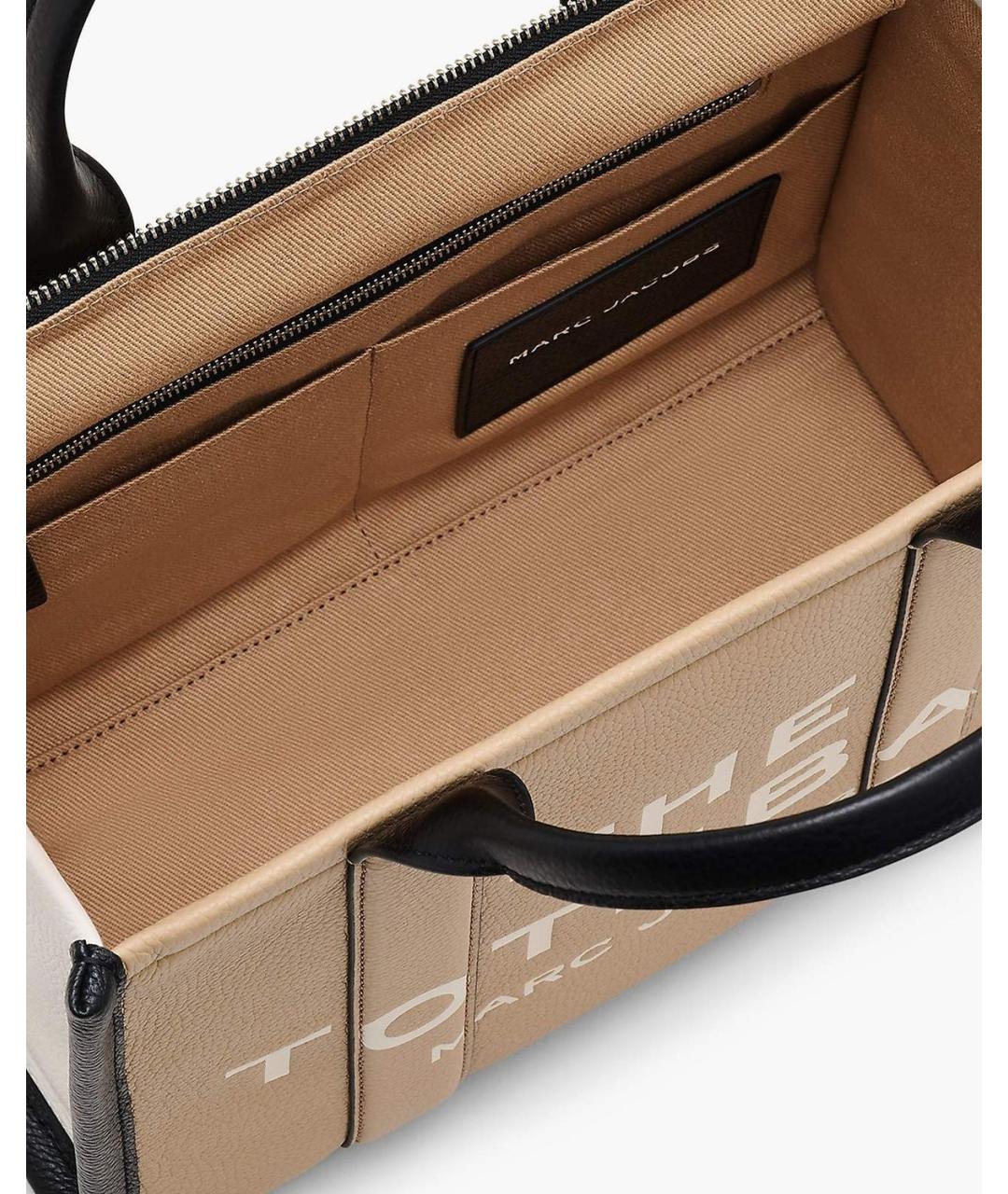 MARC JACOBS Бежевая кожаная сумка тоут, фото 5