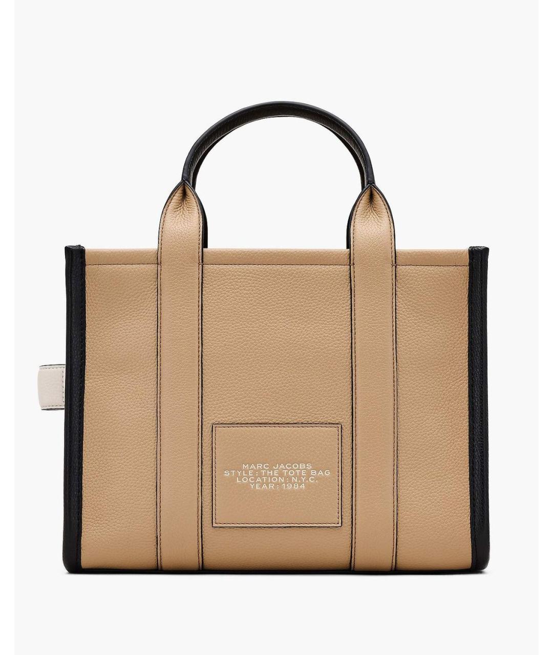 MARC JACOBS Бежевая кожаная сумка тоут, фото 2