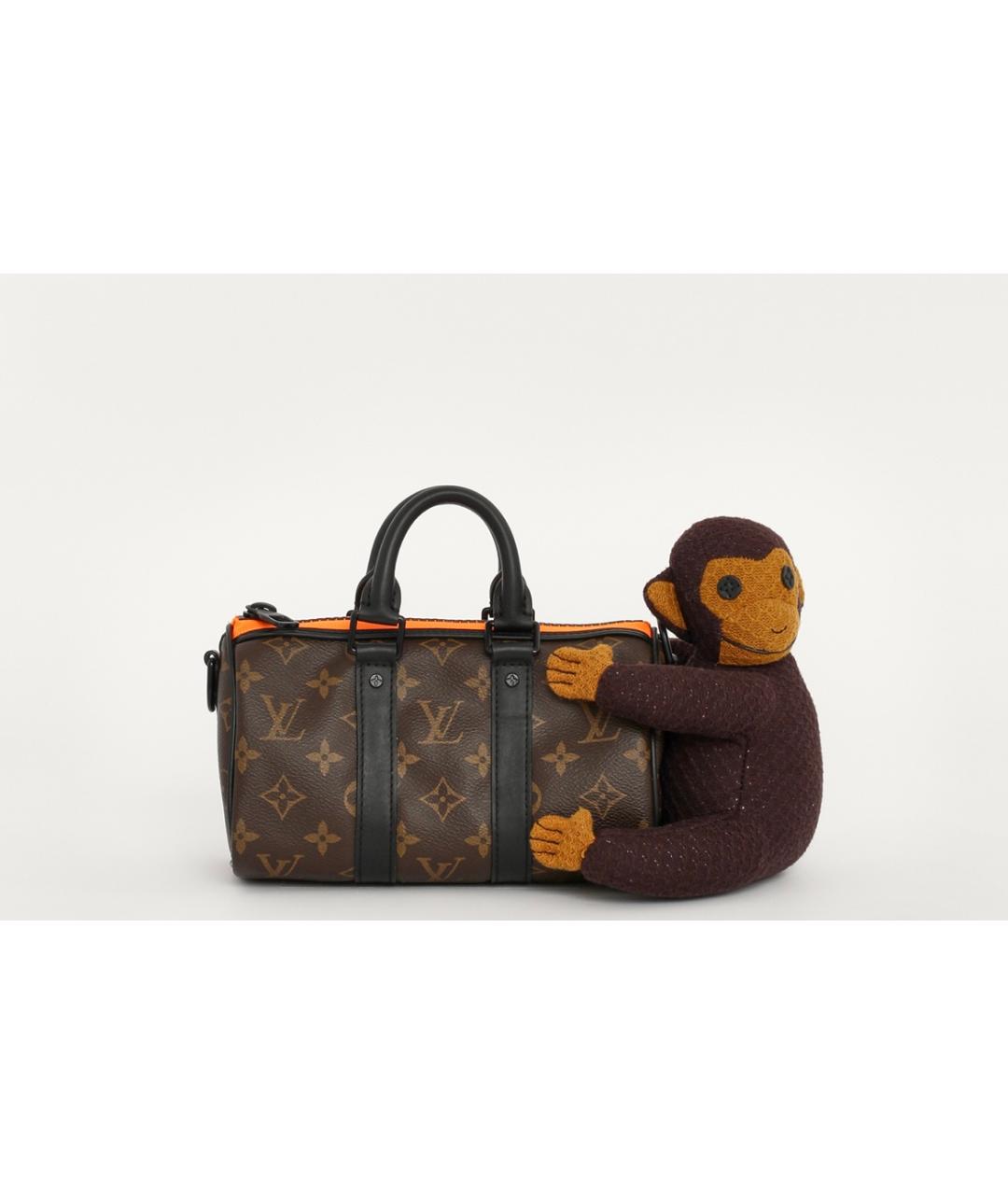 LOUIS VUITTON Коричневая кожаная сумка через плечо, фото 3