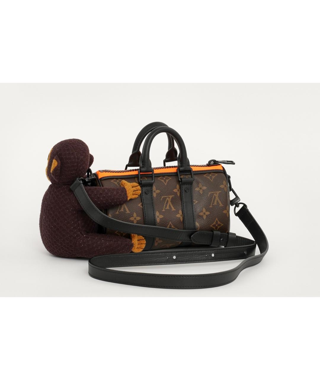 LOUIS VUITTON Коричневая кожаная сумка через плечо, фото 2