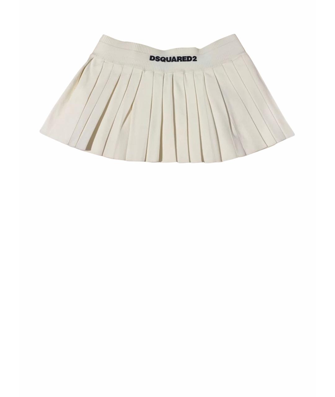 DSQUARED2 Бежевая хлопковая юбка мини, фото 1
