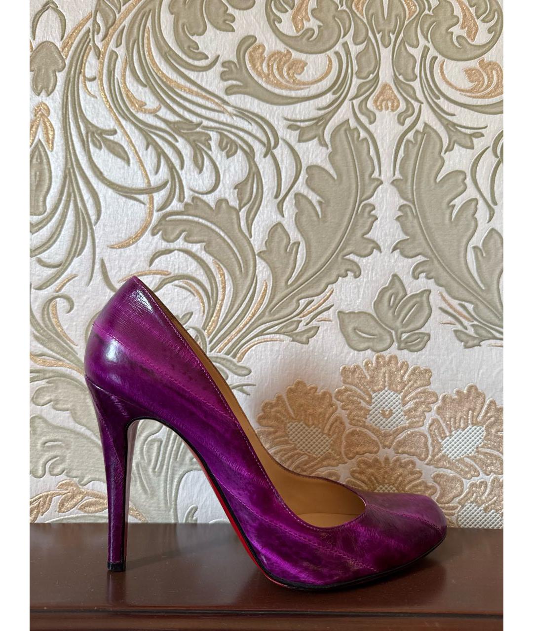 CHRISTIAN LOUBOUTIN Фиолетовые кожаные туфли, фото 7