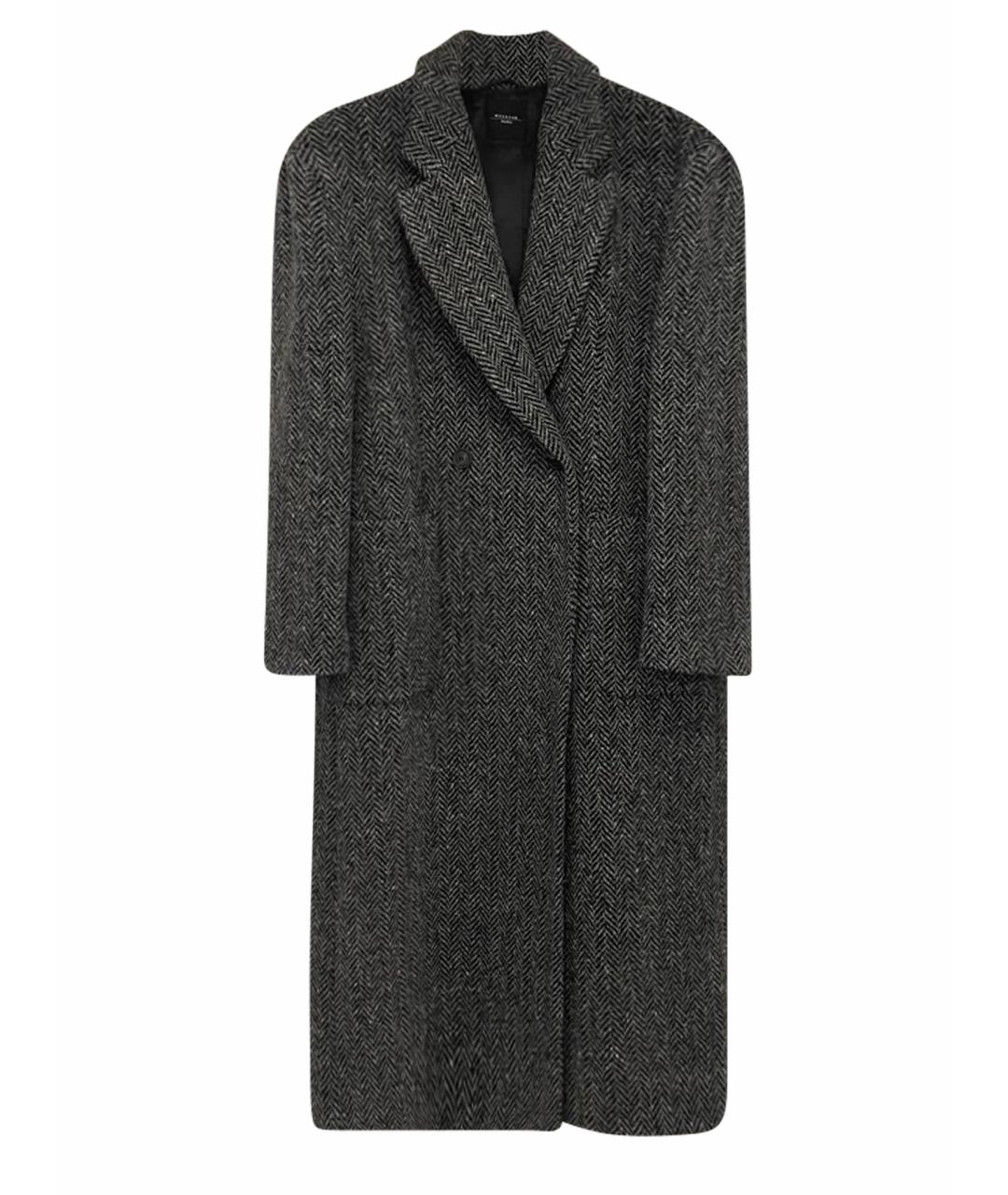 WEEKEND MAX MARA Серое шерстяное пальто, фото 1