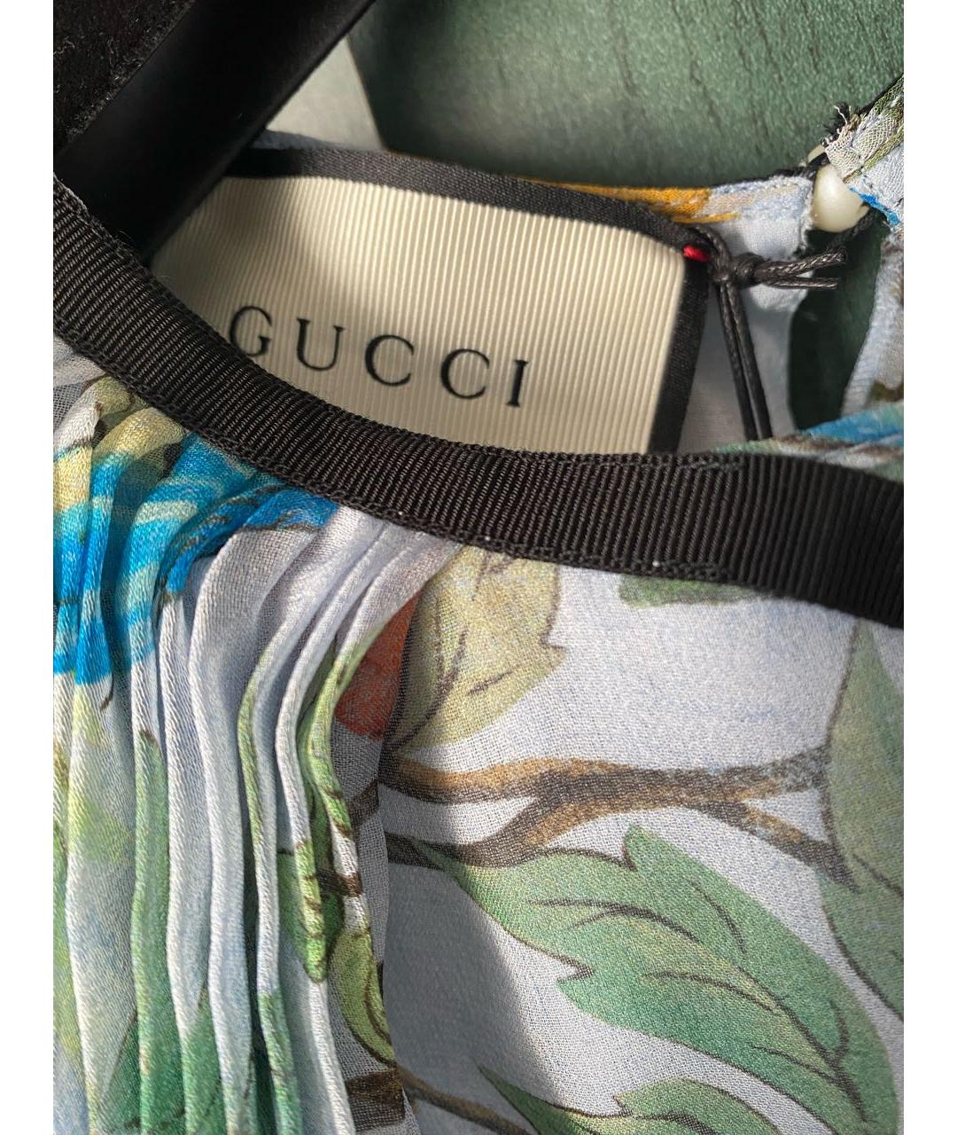 GUCCI Мульти шелковое коктейльное платье, фото 3