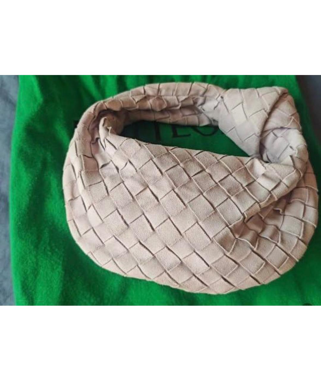 BOTTEGA VENETA Розовая замшевая сумка с короткими ручками, фото 2