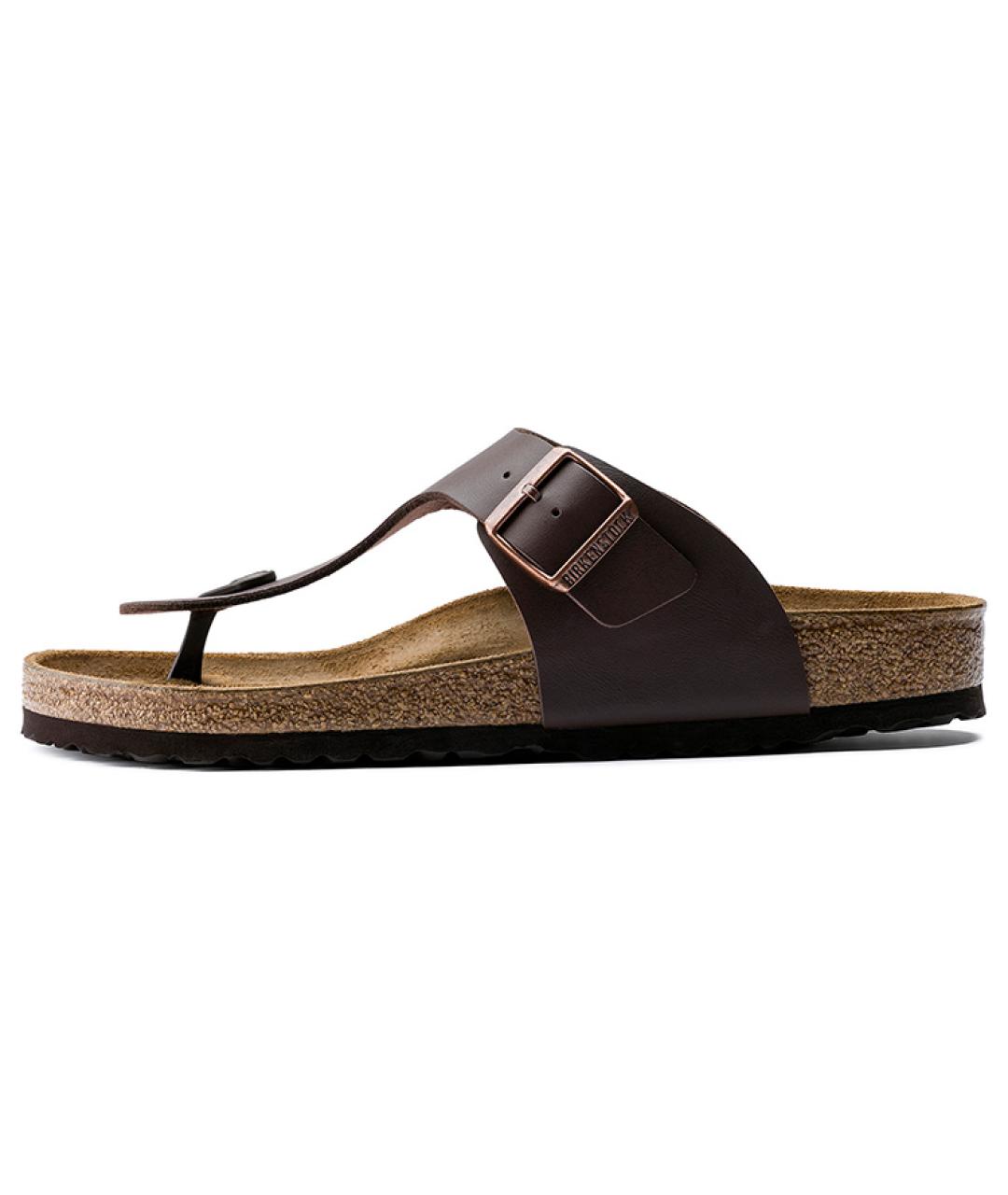 BIRKENSTOCK Коричневые кожаные сандалии, фото 2