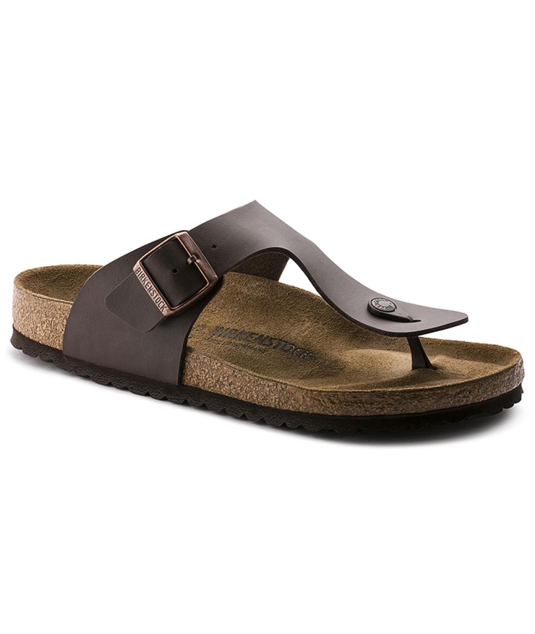 BIRKENSTOCK Коричневые кожаные сандалии, фото 3