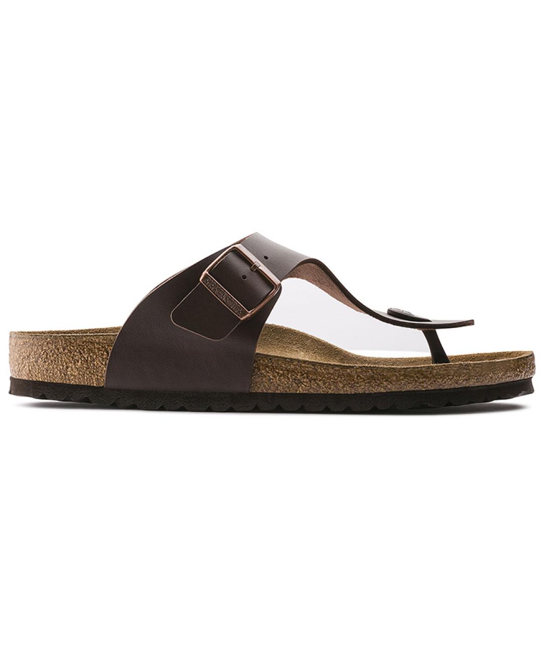 BIRKENSTOCK Коричневые кожаные сандалии, фото 1