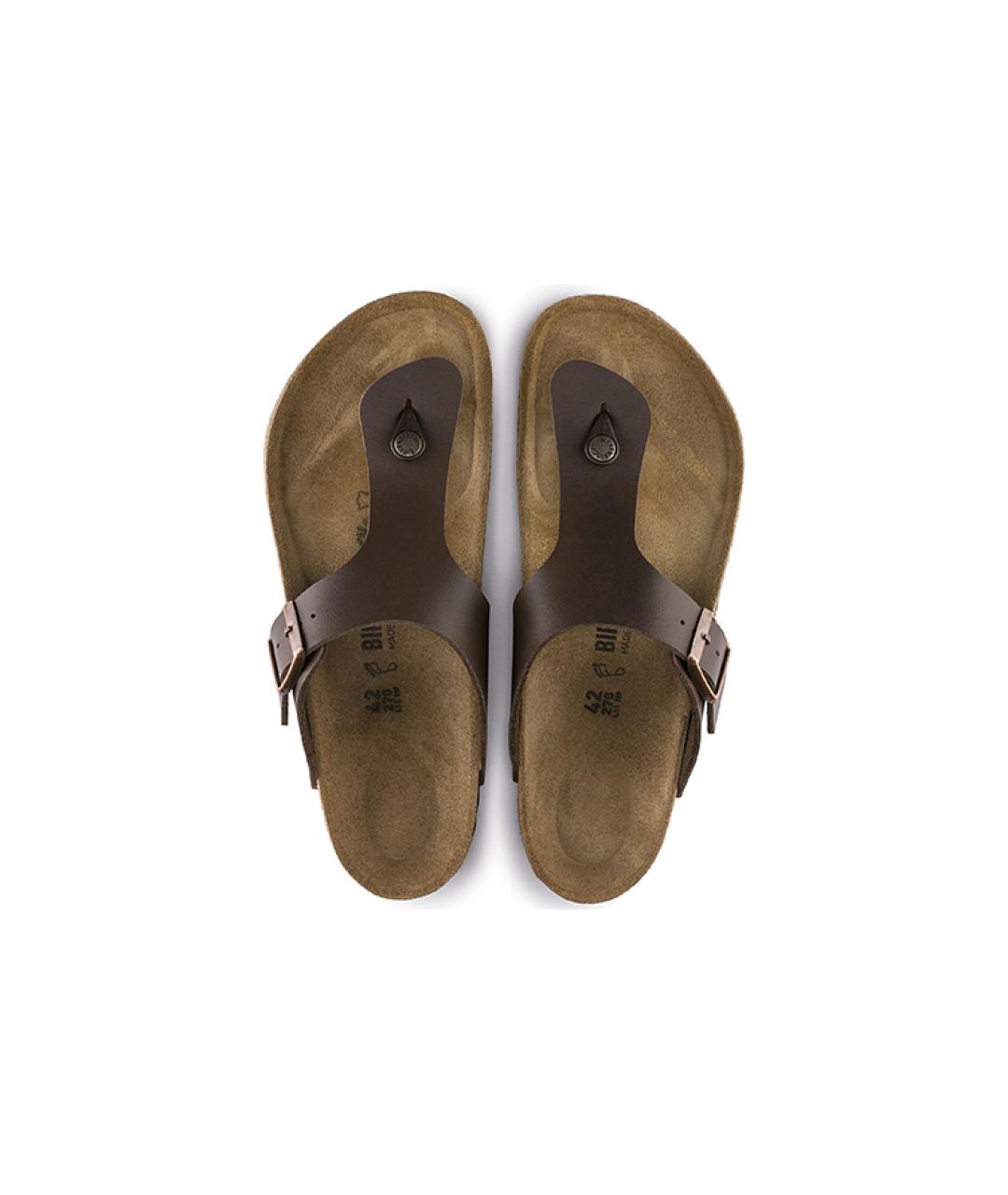 BIRKENSTOCK Коричневые кожаные сандалии, фото 5