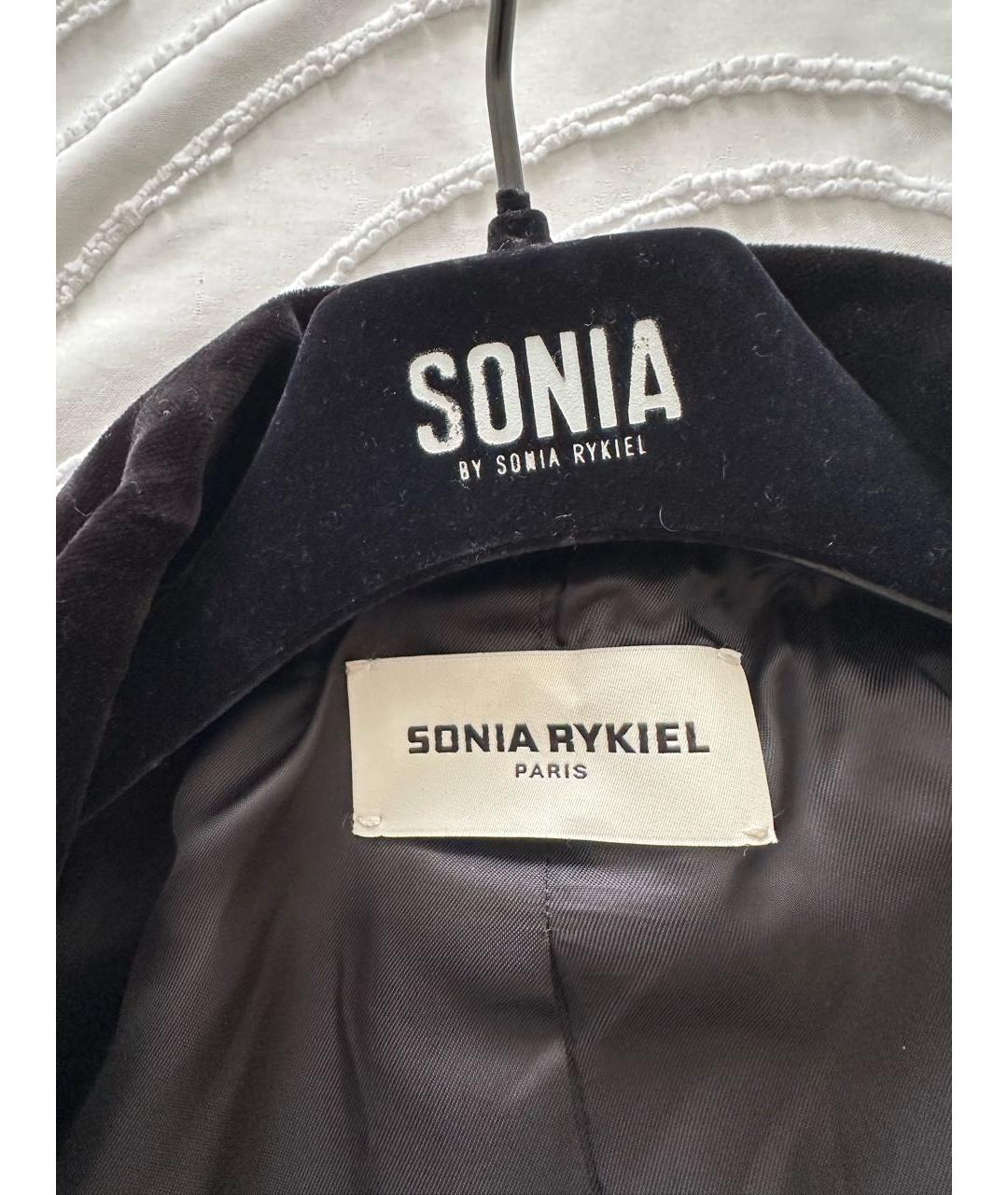 SONIA RYKIEL Черный бархатный жакет/пиджак, фото 4