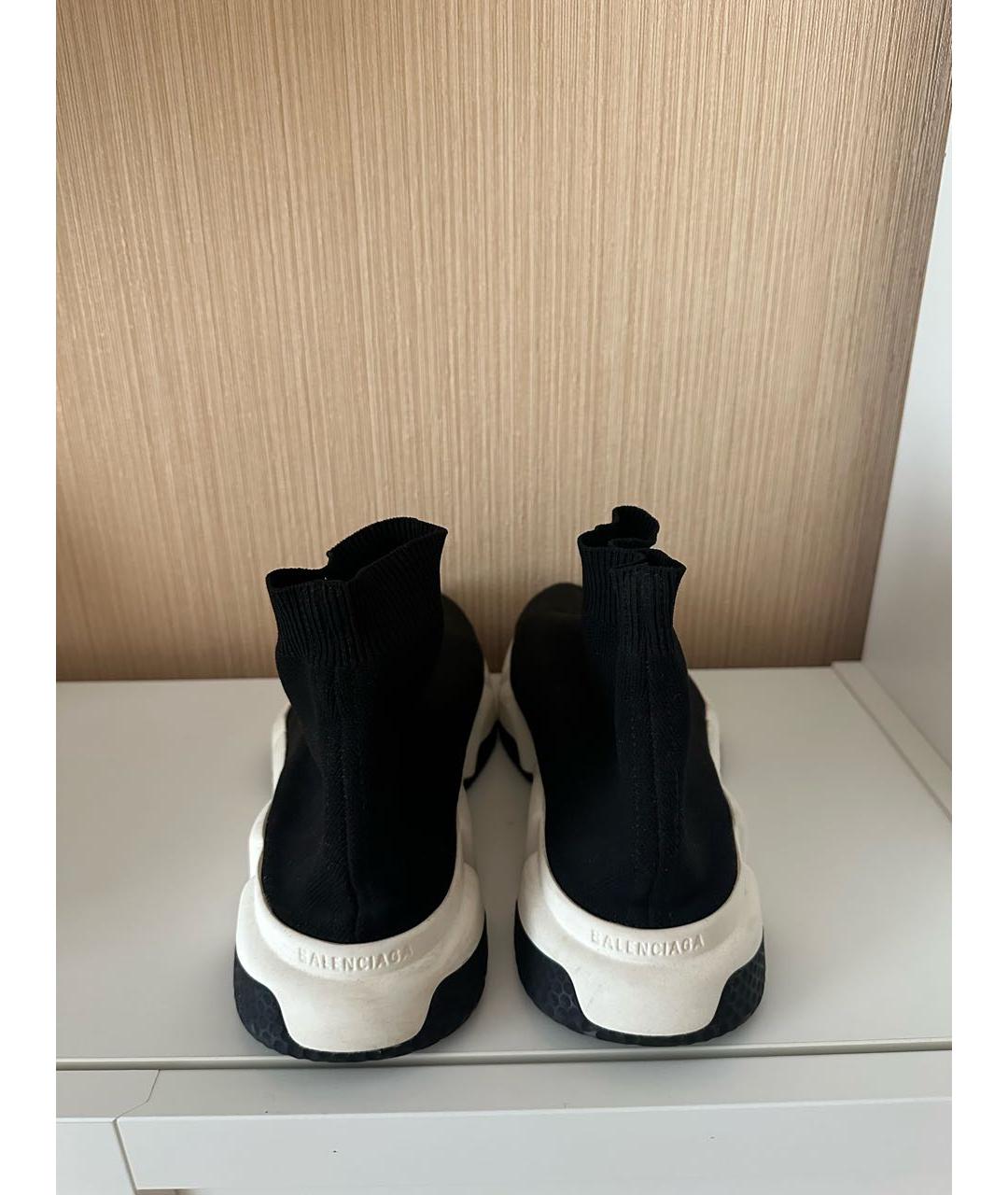 BALENCIAGA Черные синтетические высокие кроссовки / кеды, фото 3