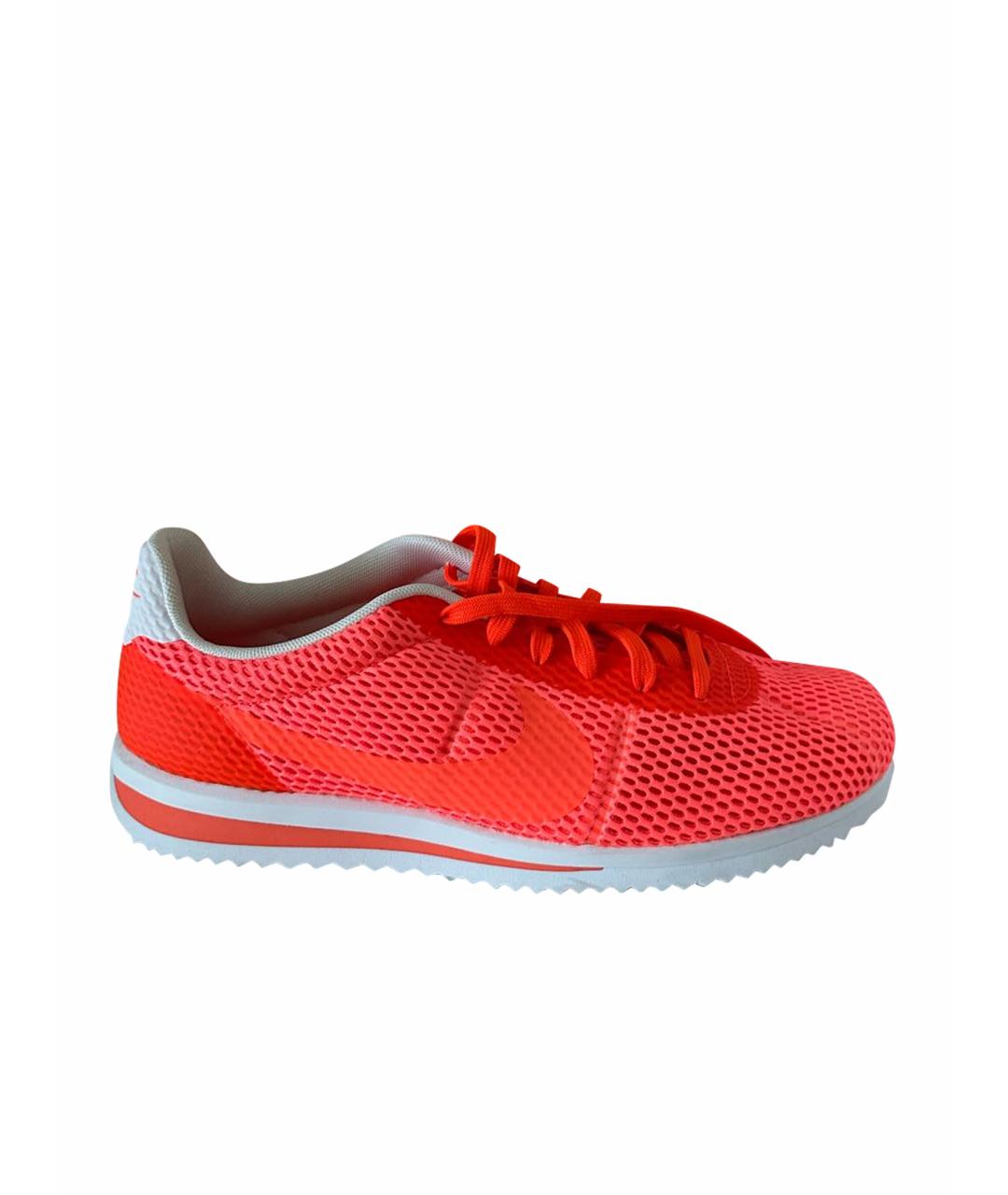 NIKE Оранжевое текстильные низкие кроссовки / кеды, фото 1
