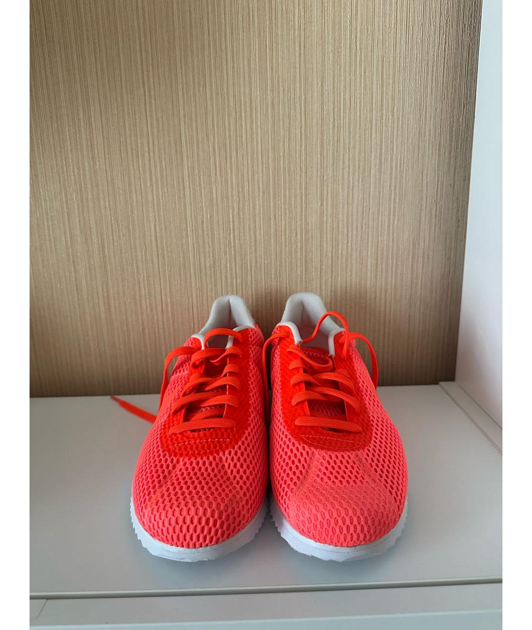 NIKE Оранжевое текстильные низкие кроссовки / кеды, фото 2