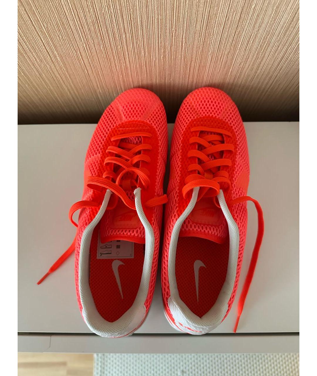 NIKE Оранжевое текстильные низкие кроссовки / кеды, фото 3