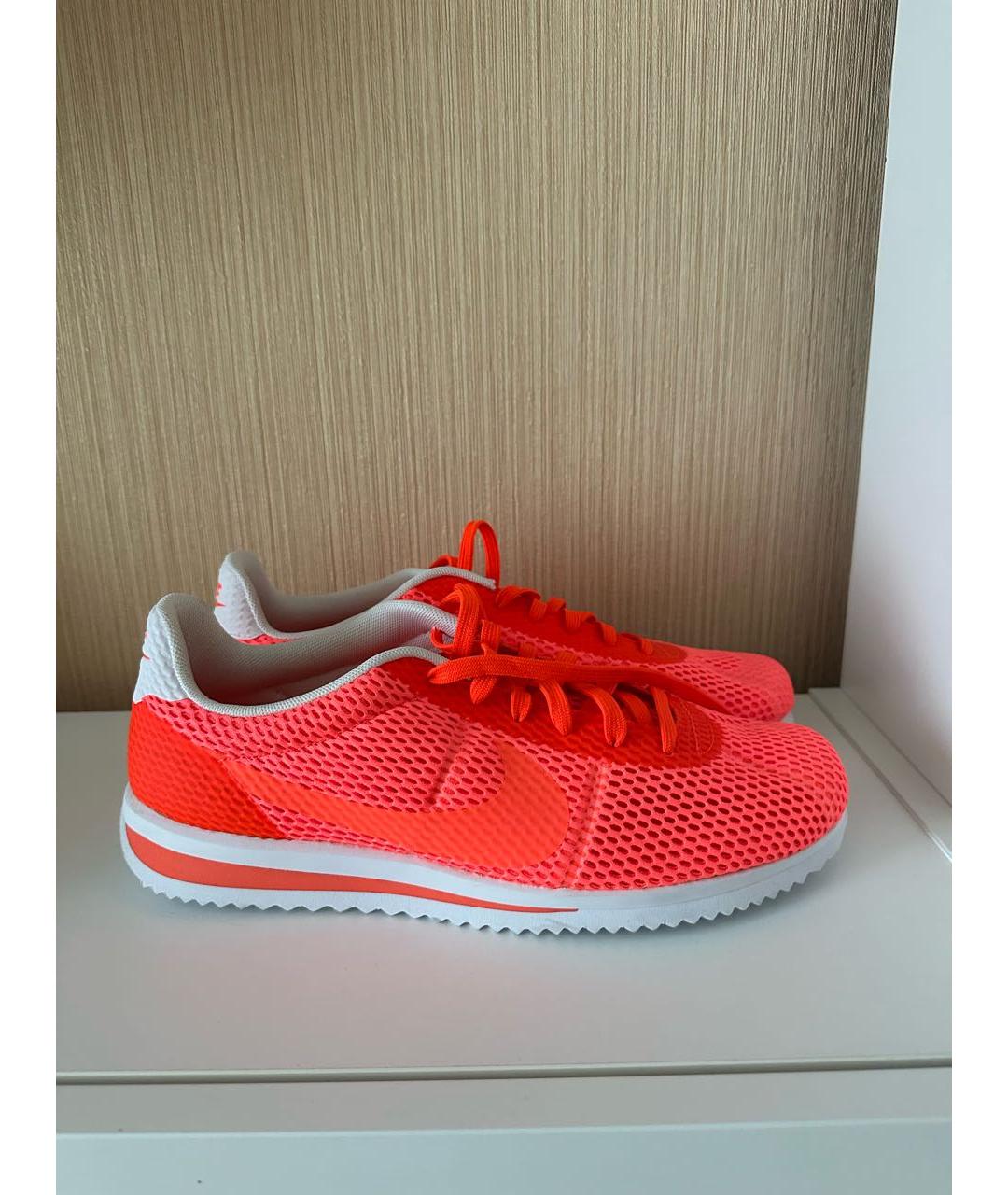 NIKE Оранжевое текстильные низкие кроссовки / кеды, фото 5