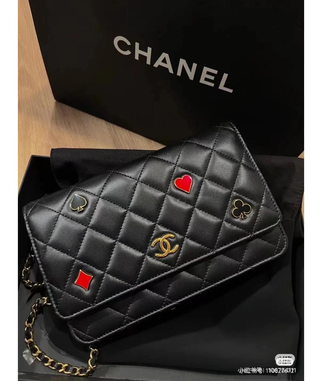 CHANEL Черная кожаная сумка тоут, фото 5