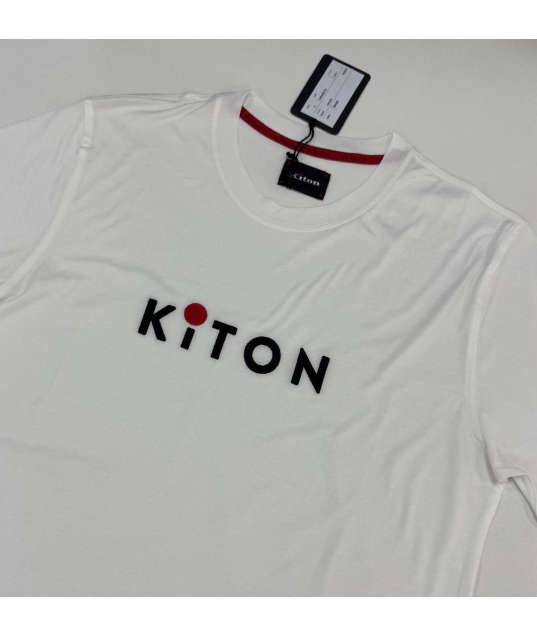 KITON Белая хлопковая футболка, фото 3