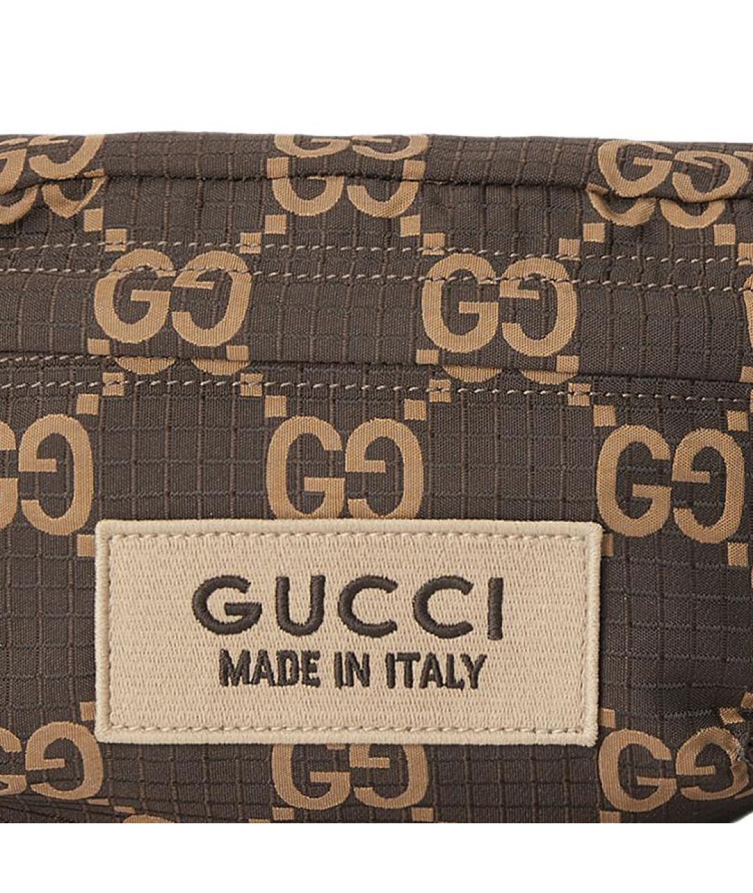 GUCCI Коричневая барсетка, фото 8