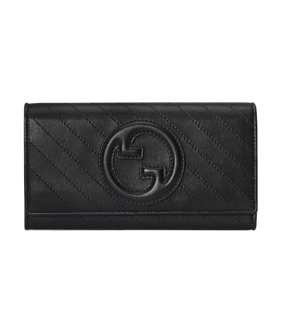 GUCCI Черный кожаный кошелек, фото 1