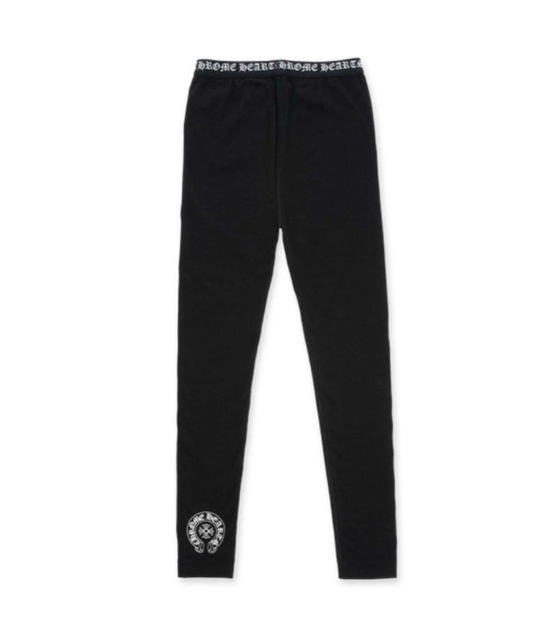 CHROME HEARTS Черные леггинсы и велосипедки, фото 4