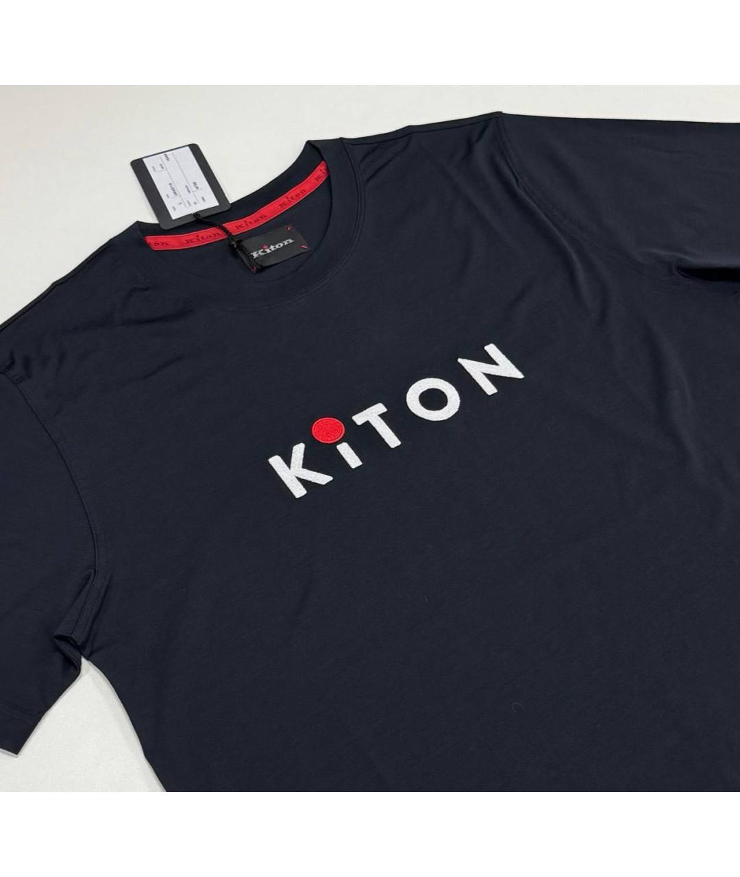 KITON Черная хлопковая футболка, фото 3