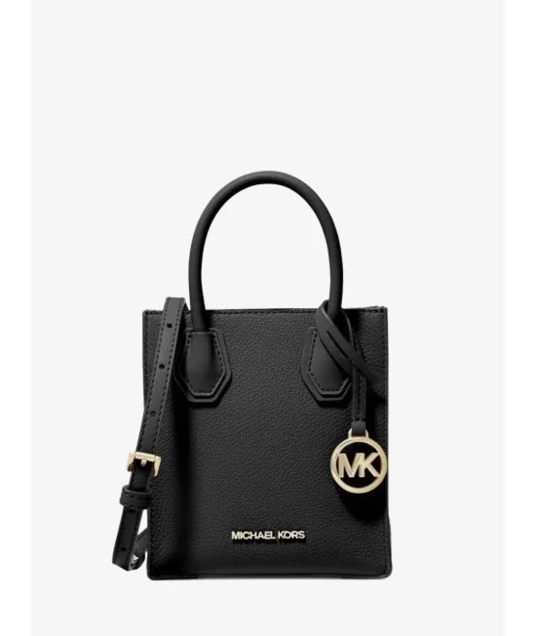 MICHAEL KORS Черная кожаная сумка через плечо, фото 4