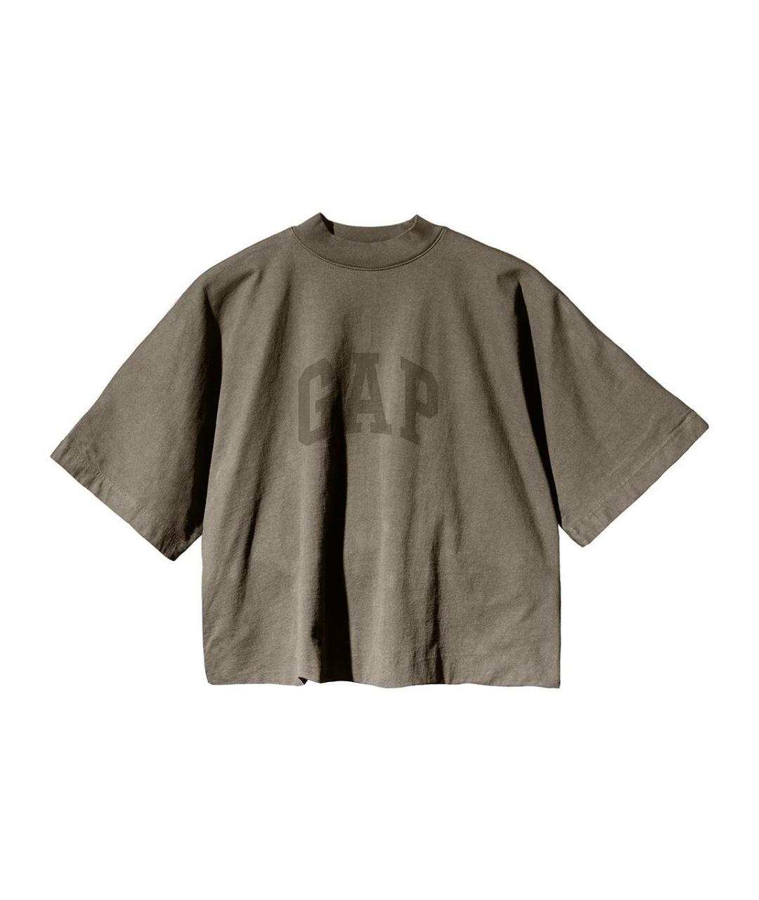 YEEZY Серая хлопковая футболка, фото 1