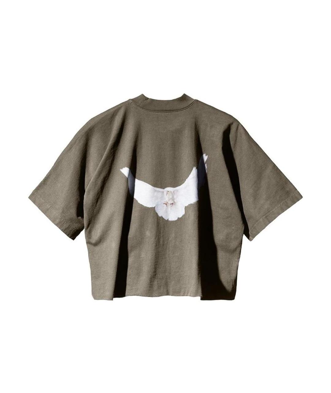 YEEZY Серая хлопковая футболка, фото 2