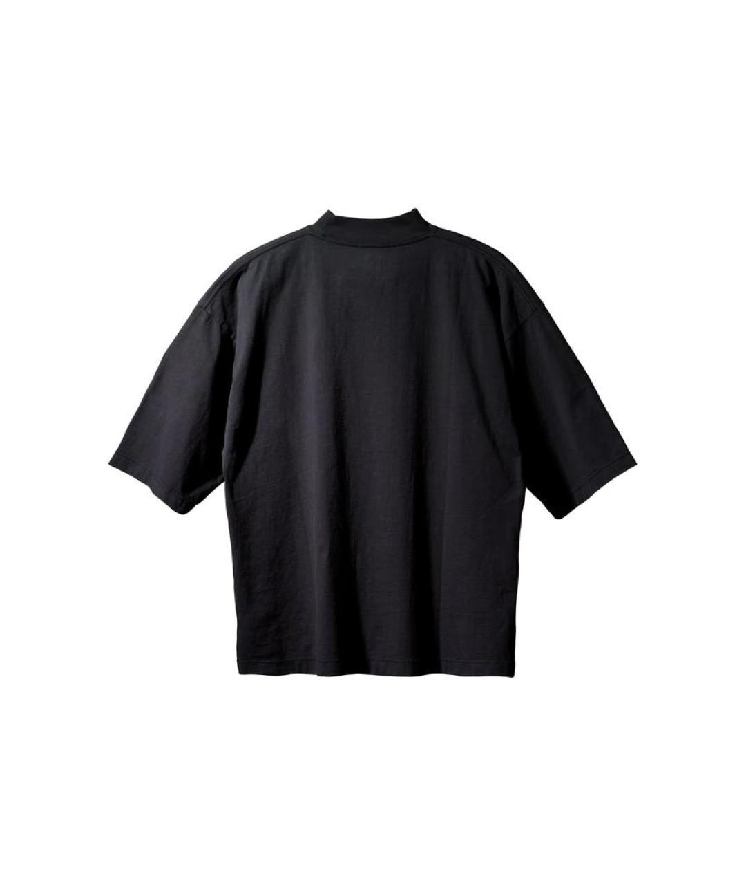 YEEZY Черная хлопковая футболка, фото 2