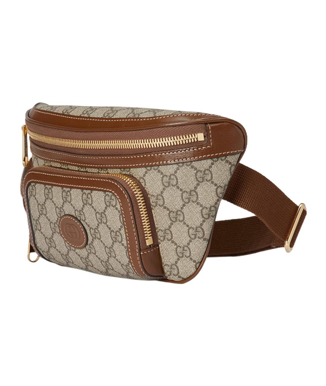 GUCCI Коричневая поясная сумка, фото 2