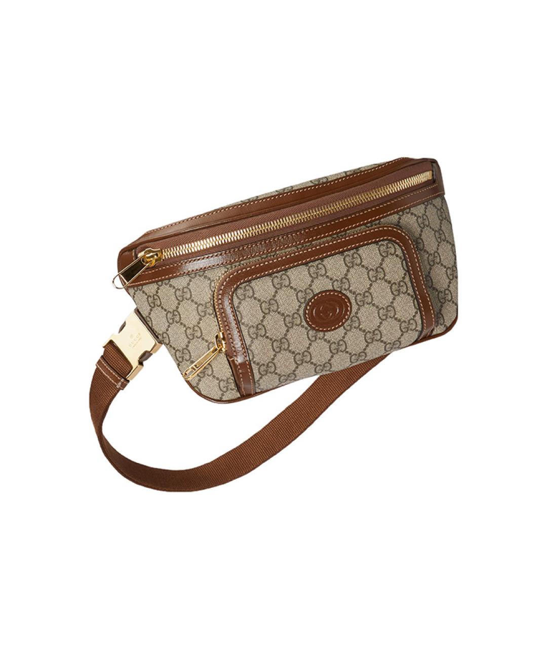 GUCCI Коричневая поясная сумка, фото 3