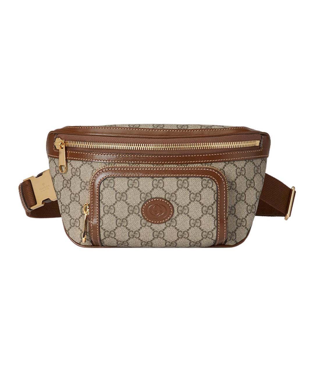 GUCCI Коричневая поясная сумка, фото 1