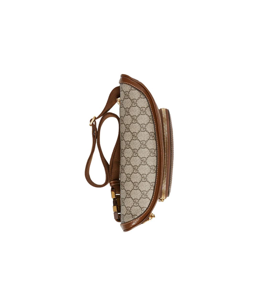 GUCCI Коричневая поясная сумка, фото 6