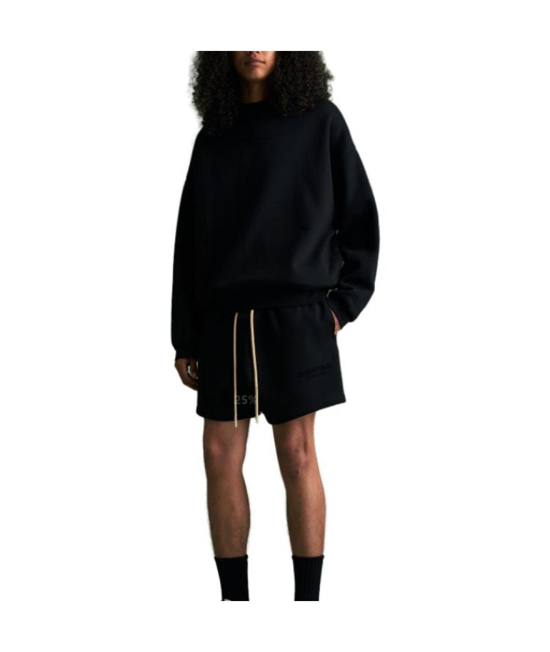 FEAR OF GOD ESSENTIALS Черные хлопковые шорты, фото 3