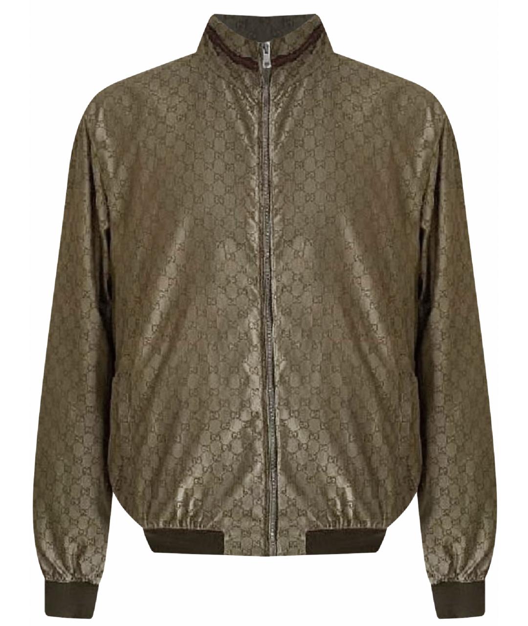 GUCCI Золотая хлопковая куртка, фото 1