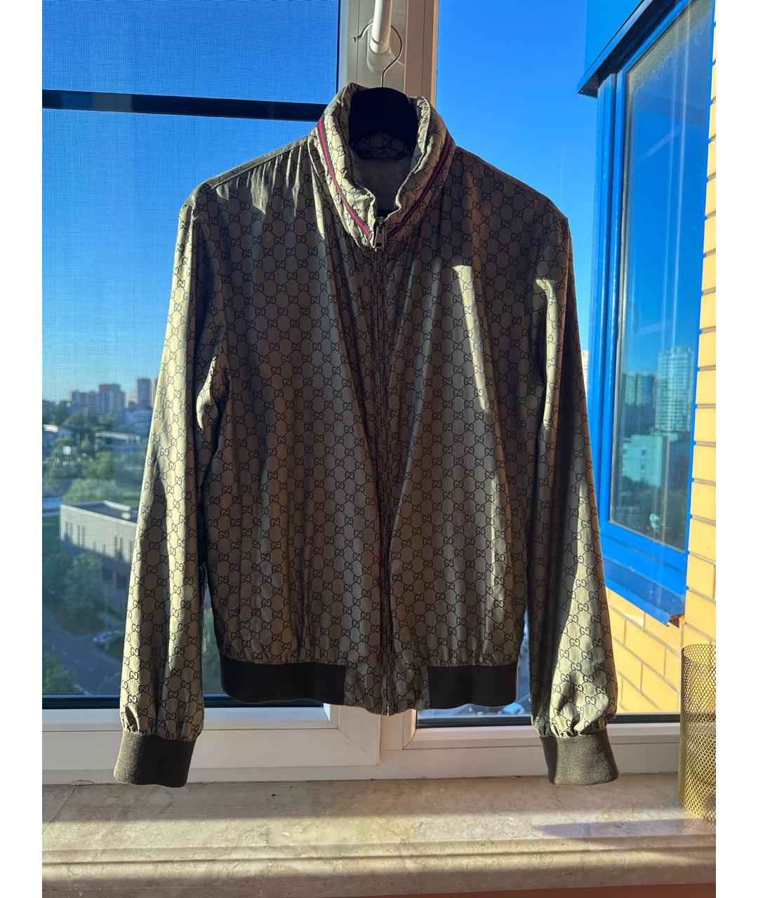 GUCCI Золотая хлопковая куртка, фото 8