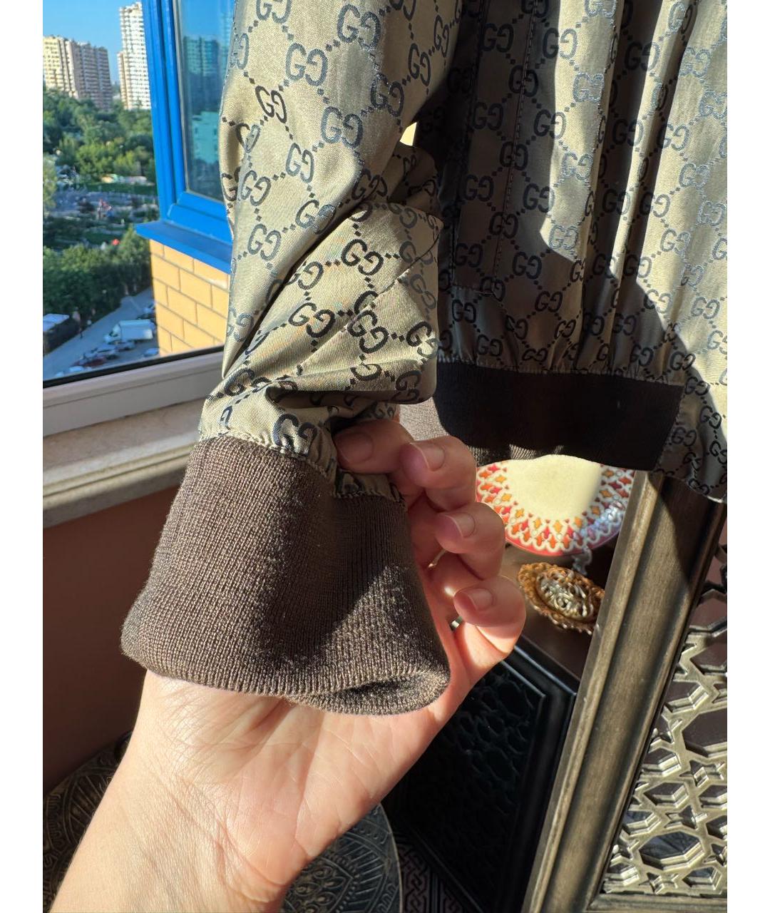 GUCCI Золотая хлопковая куртка, фото 7