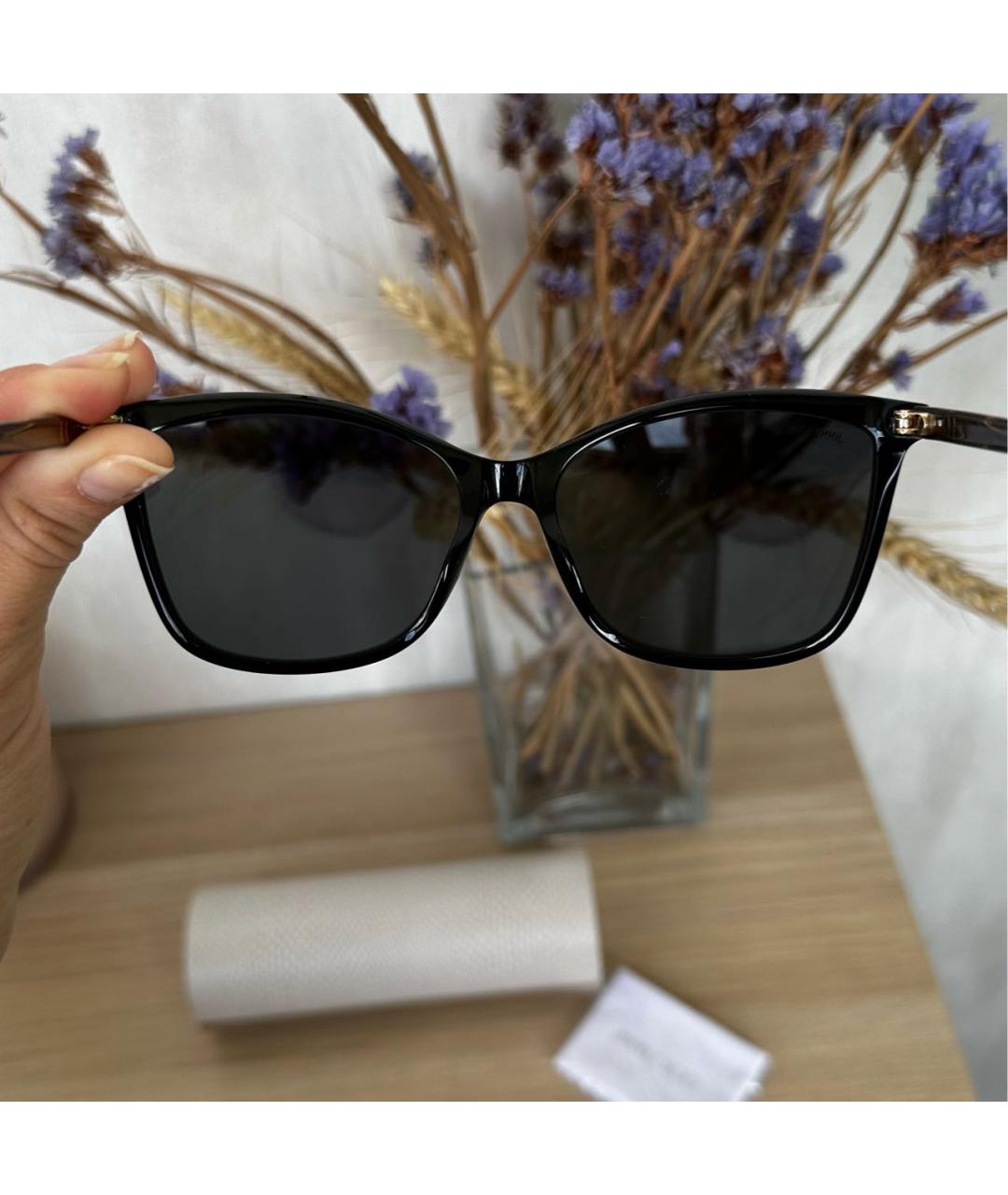 JIMMY CHOO Черные пластиковые солнцезащитные очки, фото 5