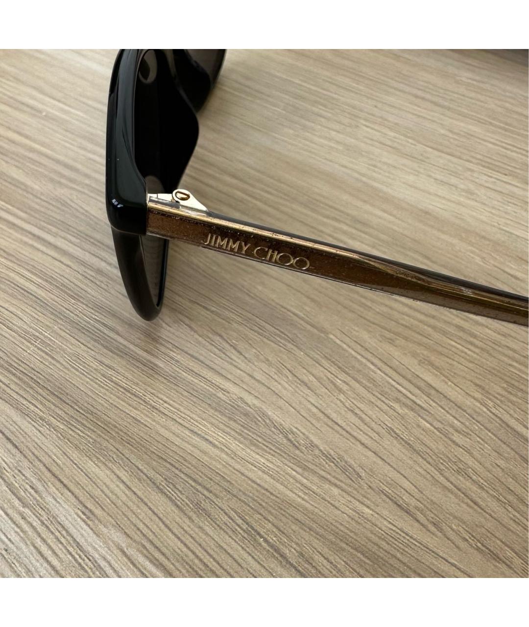 JIMMY CHOO Черные пластиковые солнцезащитные очки, фото 3